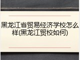 黑龙江省贸易经济学校怎么样(黑龙江贸校如何)