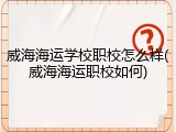 威海海运学校职校怎么样(威海海运职校如何)