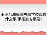 承德石油高等专科学校都有什么系(承德油专系别)