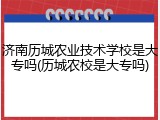 济南历城农业技术学校是大专吗(历城农校是大专吗)