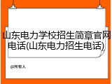 山东电力学校招生简章官网电话(山东电力招生电话)