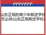 山东正规的青少年叛逆学校怎么样(山东正规叛逆学校)