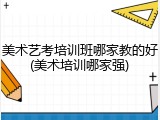 美术艺考培训班哪家教的好(美术培训哪家强)