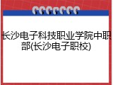 长沙电子科技职业学院中职部(长沙电子职校)