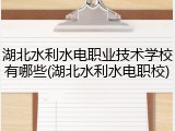 湖北水利水电职业技术学校有哪些(湖北水利水电职校)