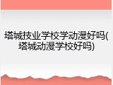 塔城技业学校学动漫好吗(塔城动漫学校好吗)