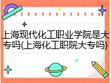 上海现代化工职业学院是大专吗(上海化工职院大专吗)