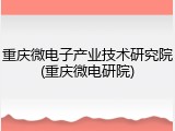 重庆微电子产业技术研究院(重庆微电研院)