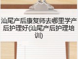 汕尾产后康复师去哪里学产后护理好(汕尾产后护理培训)
