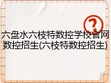 六盘水六枝特数控学校官网数控招生(六枝特数控招生)