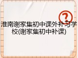 淮南谢家集初中课外补习学校(谢家集初中补课)