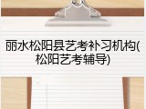 丽水松阳县艺考补习机构(松阳艺考辅导)