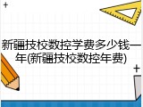 新疆技校数控学费多少钱一年(新疆技校数控年费)