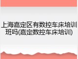 上海嘉定区有数控车床培训班吗(嘉定数控车床培训)