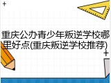 重庆公办青少年叛逆学校哪里好点(重庆叛逆学校推荐)