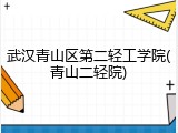 武汉青山区第二轻工学院(青山二轻院)