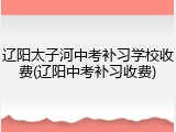 辽阳太子河中考补习学校收费(辽阳中考补习收费)