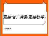 服装培训讲课(服装教学)