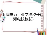 上海电力工业学校校长(上海电校校长)