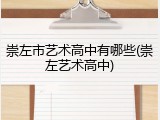 崇左市艺术高中有哪些(崇左艺术高中)