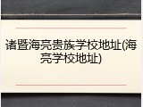 诸暨海亮贵族学校地址(海亮学校地址)