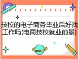 技校的电子商务毕业后好找工作吗(电商技校就业前景)