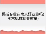 机械专业在南京好就业吗(南京机械就业前景)