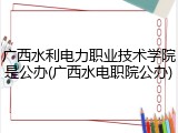 广西水利电力职业技术学院是公办(广西水电职院公办)