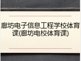 廊坊电子信息工程学校体育课(廊坊电校体育课)