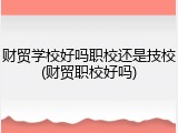 财贸学校好吗职校还是技校(财贸职校好吗)
