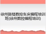 徐州鼓楼数控车床编程培训班(徐州数控编程培训)