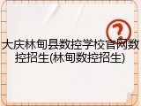大庆林甸县数控学校官网数控招生(林甸数控招生)