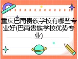 重庆巴南贵族学校有哪些专业好(巴南贵族学校优势专业)