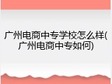 广州电商中专学校怎么样(广州电商中专如何)