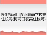 通化梅河口农业职高学校要住校吗(梅河口农高住校吗)