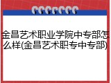 金昌艺术职业学院中专部怎么样(金昌艺术职专中专部)