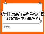 郑州电力高等专科学校单招分数(郑州电力单招分)