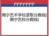 南宁艺术学校录取分数线(南宁艺校分数线)