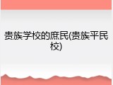 贵族学校的庶民(贵族平民校)