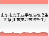 山东电力职业学校技校招生简章(山东电力技校招生)