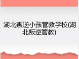 湖北叛逆小孩管教学校(湖北叛逆管教)