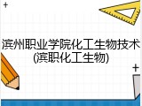 滨州职业学院化工生物技术(滨职化工生物)