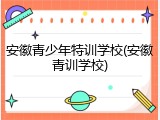 安徽青少年特训学校(安徽青训学校)