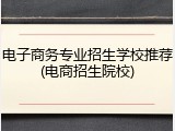 电子商务专业招生学校推荐(电商招生院校)