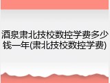 酒泉肃北技校数控学费多少钱一年(肃北技校数控学费)