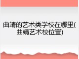 曲靖的艺术类学校在哪里(曲靖艺术校位置)