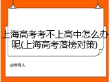 上海高考考不上高中怎么办呢(上海高考落榜对策)