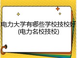 电力大学有哪些学校技校好(电力名校技校)