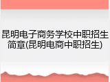 昆明电子商务学校中职招生简章(昆明电商中职招生)