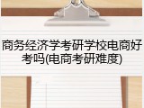 商务经济学考研学校电商好考吗(电商考研难度)